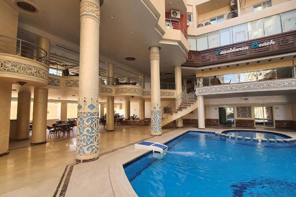 הורגהדה Casablanca Beach Direct Sea View Tow Bedroom Apartment מראה חיצוני תמונה